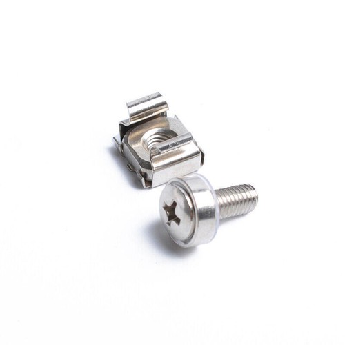 10Pcs Metal Nickel-Plated M5 Cage Nuts With Screws For Square Hole Racks Cabinet - Picture 10 of 12