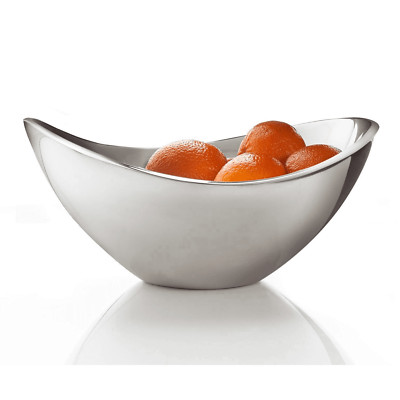 Nambe Butterfly Collection Serving Bowl, Oven Safe, 7-Inch, 16 oz - Silver