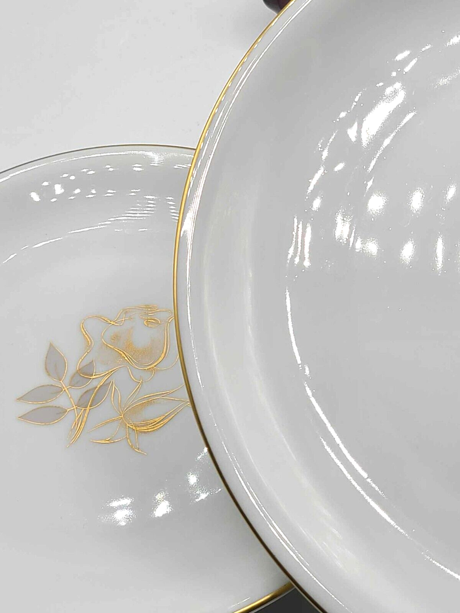 KPM Krister China Germany Gold Rose Design. 4-Piece Set. Choice of