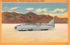 Wendover Bonneville Salt Flats Speedway Car Race Track Racing Vtg Postcard C59