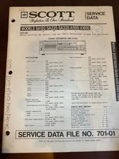 H.H. HH SCOTT SA120 SA225 SA328 A1100 A1600 Service Manual *ORIGINAL**