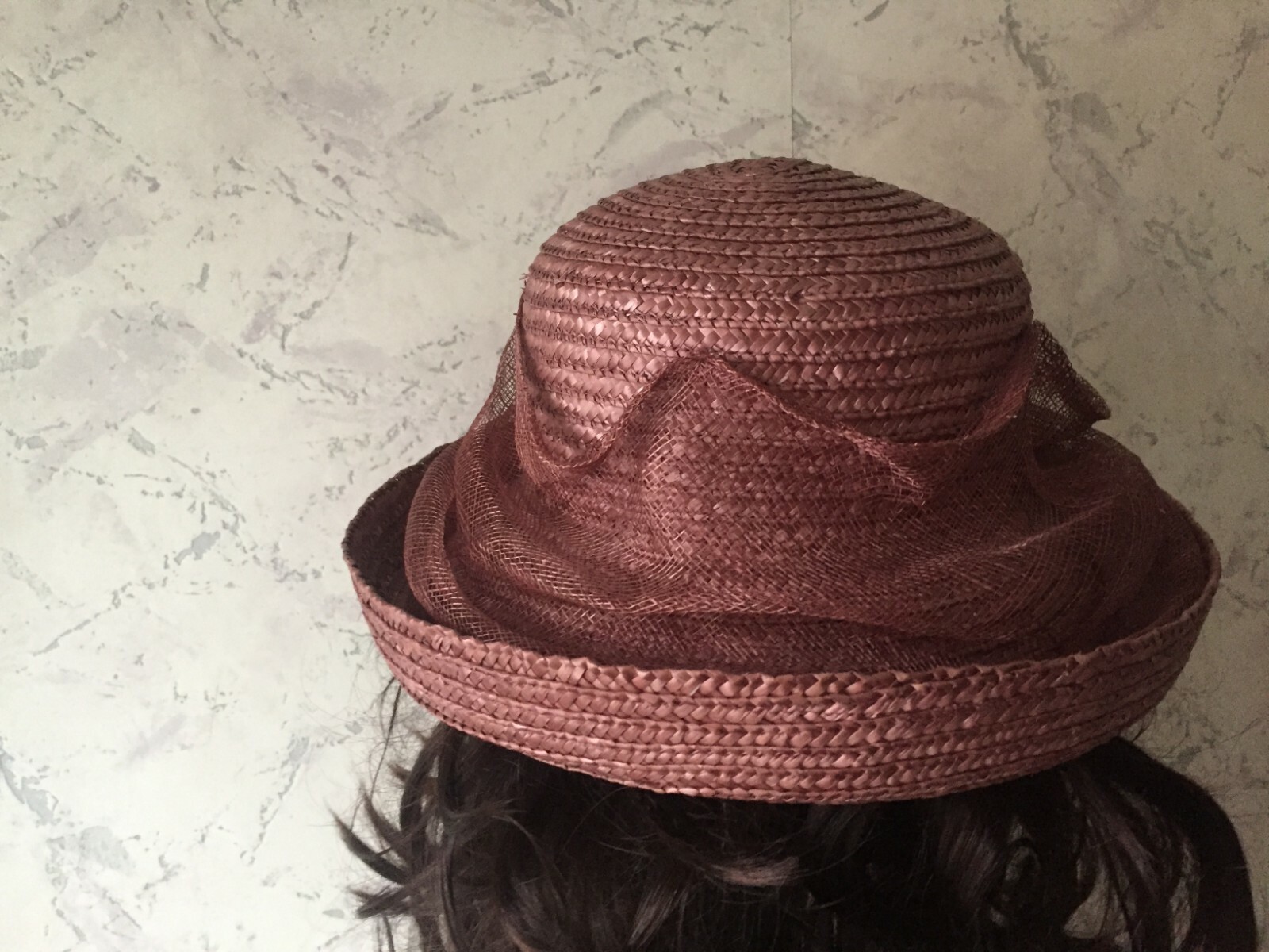 HAT BOX DEBENHAMS HEATHER PINK STRAW OCCASION HAT eBay