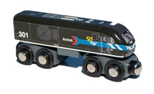 Amtrak Day 1 ALC-42 Siemens Wooden Train 50th Anniversary Locomotive #301