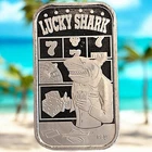 Postal Express Mint 1 oz Proof Lucky Gambling Shark .999 Bar #51/125 PEM Limited