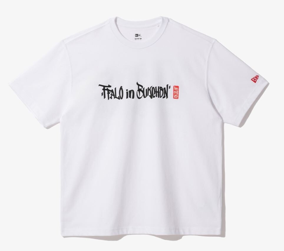 【韓国】ニューエラ■新作*ユニセックス*POP ART FFALO T-SHIRTS Newera X Korean FFALO IN Bukchon Turtle Ship T-Shirt_White