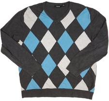 Claiborne Mens Pullover SweaterLong Sleeve Grey Size XXLl