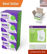 Bonus Pack Wipe 'N Clear Lens Wipes - 4 Portable Boxes of 75 for Crystal Clarity