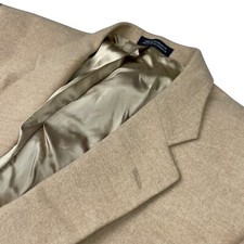 Stafford Men's 100 Wool Flannel 2-Button Blazer Beige.   USA   44R