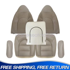 Driver or Passenger Leather Seat Cover For 1999 2000 Ford F250 F350 Lariat Tan