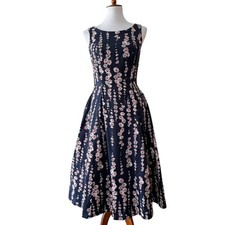 Boden Small Dress 4 Retro Classic Cotton 50s Pinup Cottage Daisies Wedding guest