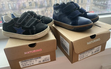 Naturino 2 pair Toddler Boys leather Sneaker 25 Blue US 8