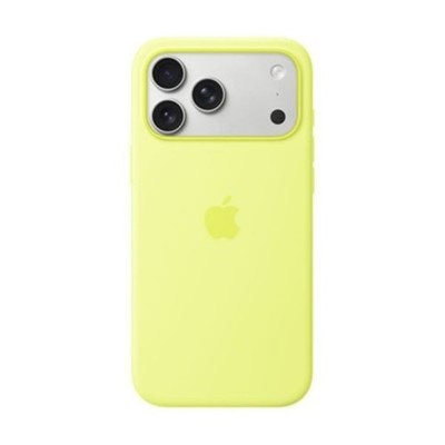 Original Apple iPhone 17 Pro Max Silicone Case with MagSafe   Neon Yellow