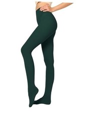 Women's 80 Denier Semi Opaque Tights High Waist XX-Large-3X-Large Dark Green