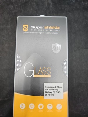 [3-Pack] Supershieldz Tempered Glass Screen Protector for Samsung Galaxy S22 5G
