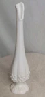 Vintage Fenton Milk Glass Hobnail Hand Blown Glass Vase Fairy Cottage Core Decor