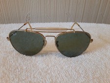 Vintage Original Metal B L Ray Ban Bone Bridge Aviator Sunglasses