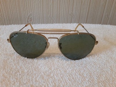 Vintage Original Metal B&L Ray Ban Bone Bridge Aviator Sunglasses