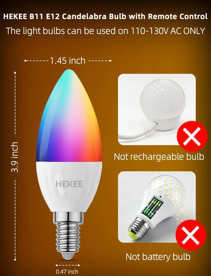 40W Equivalent Color Changing Bulbs, 10 Pack - Image 4 of 4