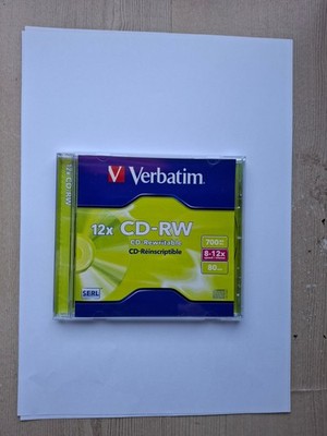 V Verbatim 12x CD-RW Rohling, 700MBMo, 8-12x speed, 80 min, NEU N66