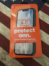 Protect Onn Glass Screen Protector New iPhone 14 (2 Camera)