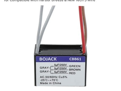 BOJACK CBB61 5+5+5uF 250V AC Ceiling Fan Starting Capacitor