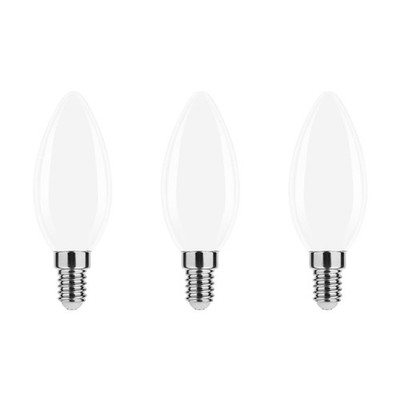 Modee E14 LED Filamentlampe 4W 470lm 2700K Warmweiß Mattiert 3 Stück