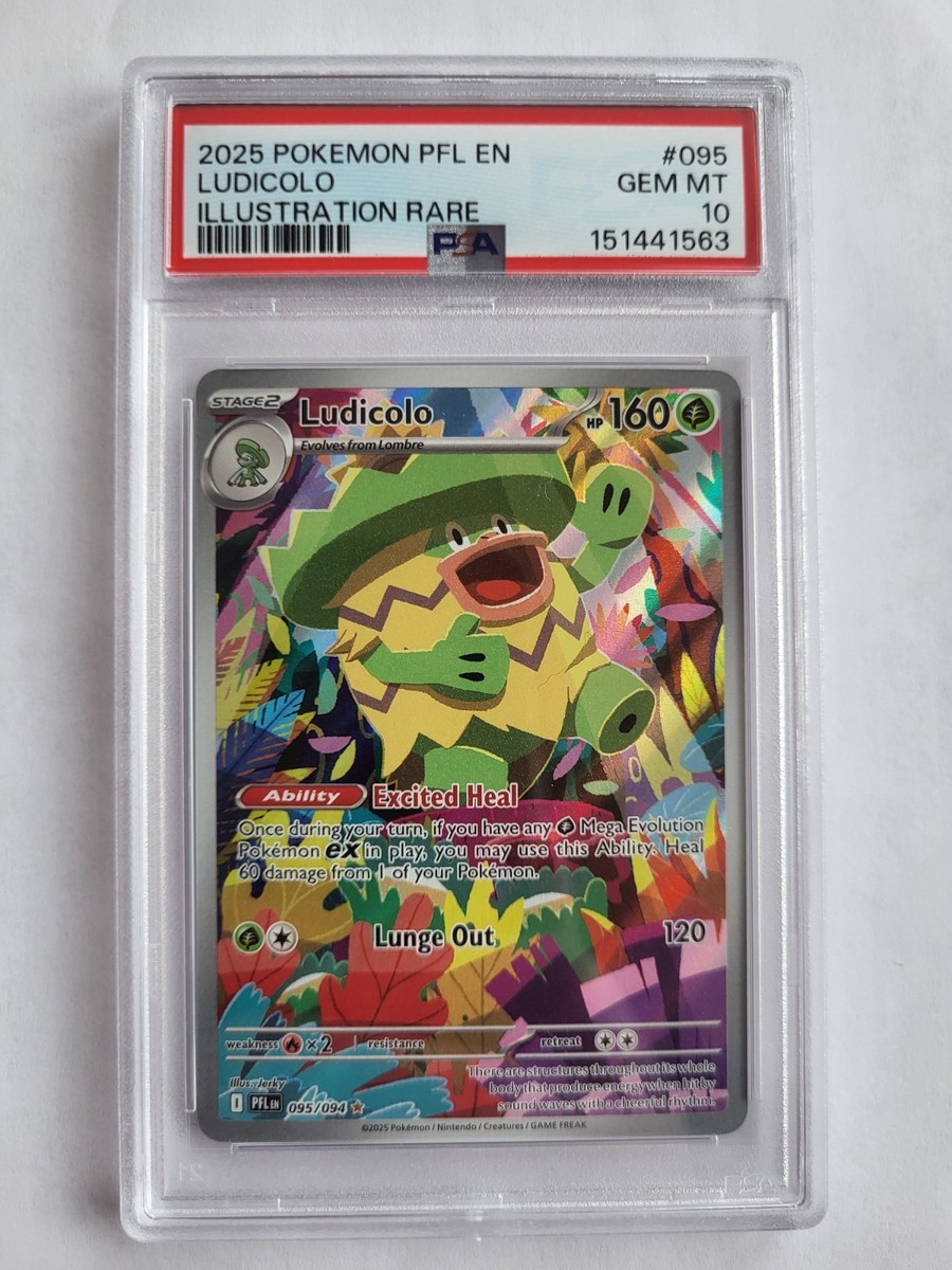 2025 Pokemon PFL Ludicolo Illustration Rare PSA 10 GEM MINT #095
