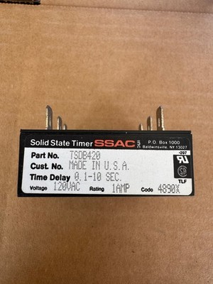 SSAC TSDB420 Solid State Timer 0.1 - 10 Seconds 120VAC New