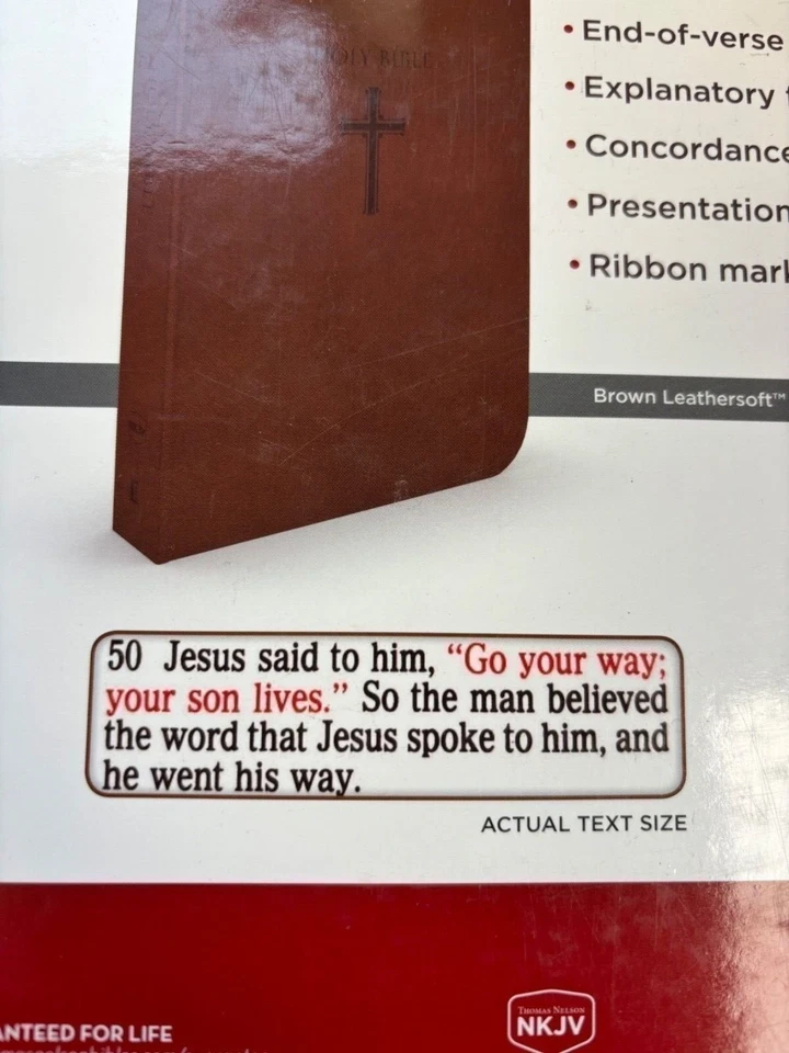 Super Giant Print Bible NKJV Imitation Leather Largest Print 16 point BRAND NEW! Foto 4 de 4