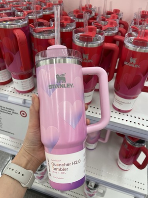 #ad Stanley Valentines 2026 Powder Pink Heart Gradient 30 oz Tumbler Limited Edition $65.00