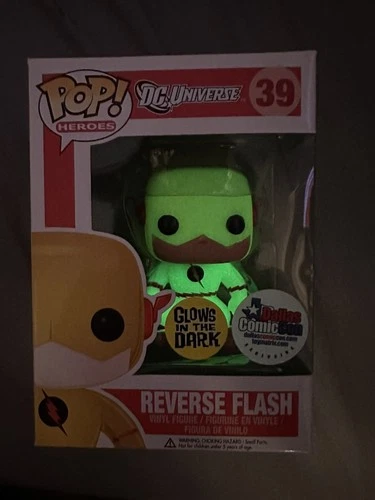 Funko POP Heroes DC Universe Reverse Flash #39 Glow In The Dark Dallas Comic Con