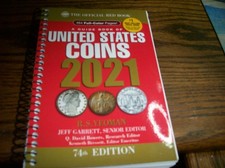 2021 Red Book Price Guide to U.S. Coins Spiral Bound, 74th Edition, Yeoman