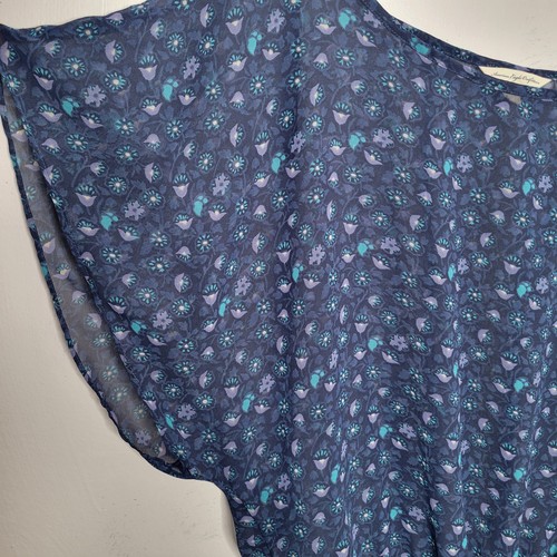 American Eagle Outfitters Top Größe Medium durchsichtig Fledermausärmel Blumenmuster gesmokt - Bild 5 von 11
