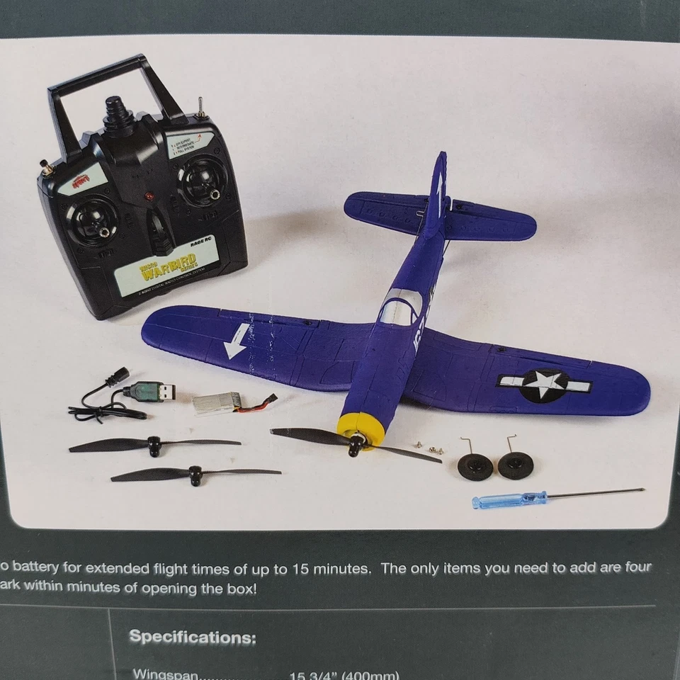 Rage R/C - F4U Corsair Micro RTF Airplane with PASS System - Image 4 of 4
