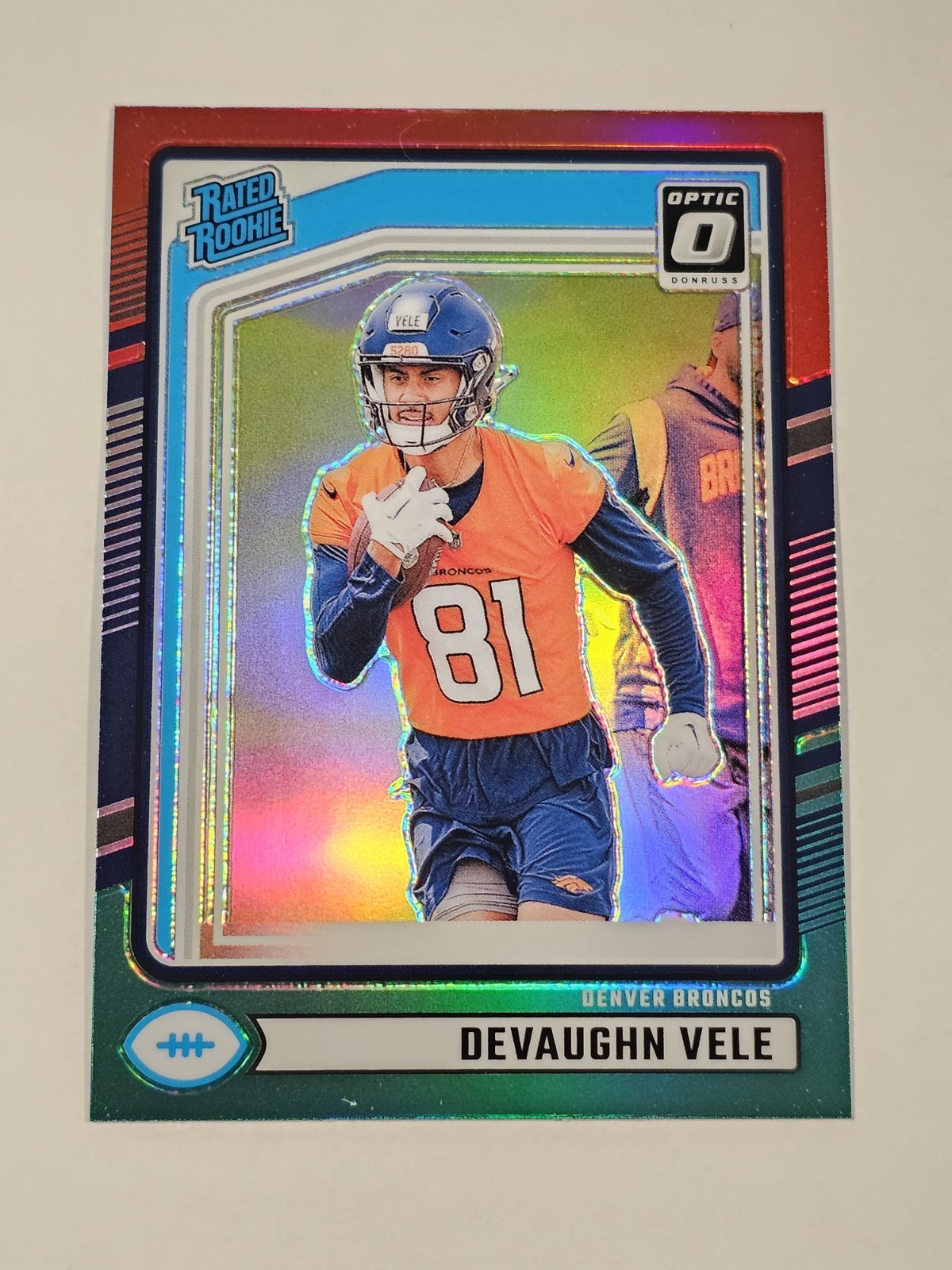 Devaughn Vele Panini Donruss #395 Optic Preview-Red & Green