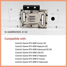 Granzon Full Cover GPU Water Block For iGame RTX 4090 Vulcan OC