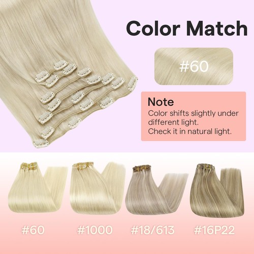Full Shine Blonde Clip In Echthaar Extensions 12" 95g 7 Stück - Bild 9 von 9