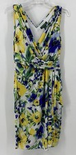 Ralph Lauren Preowned Womens Floral Dress Sleeveless Flared Size 10 EUC