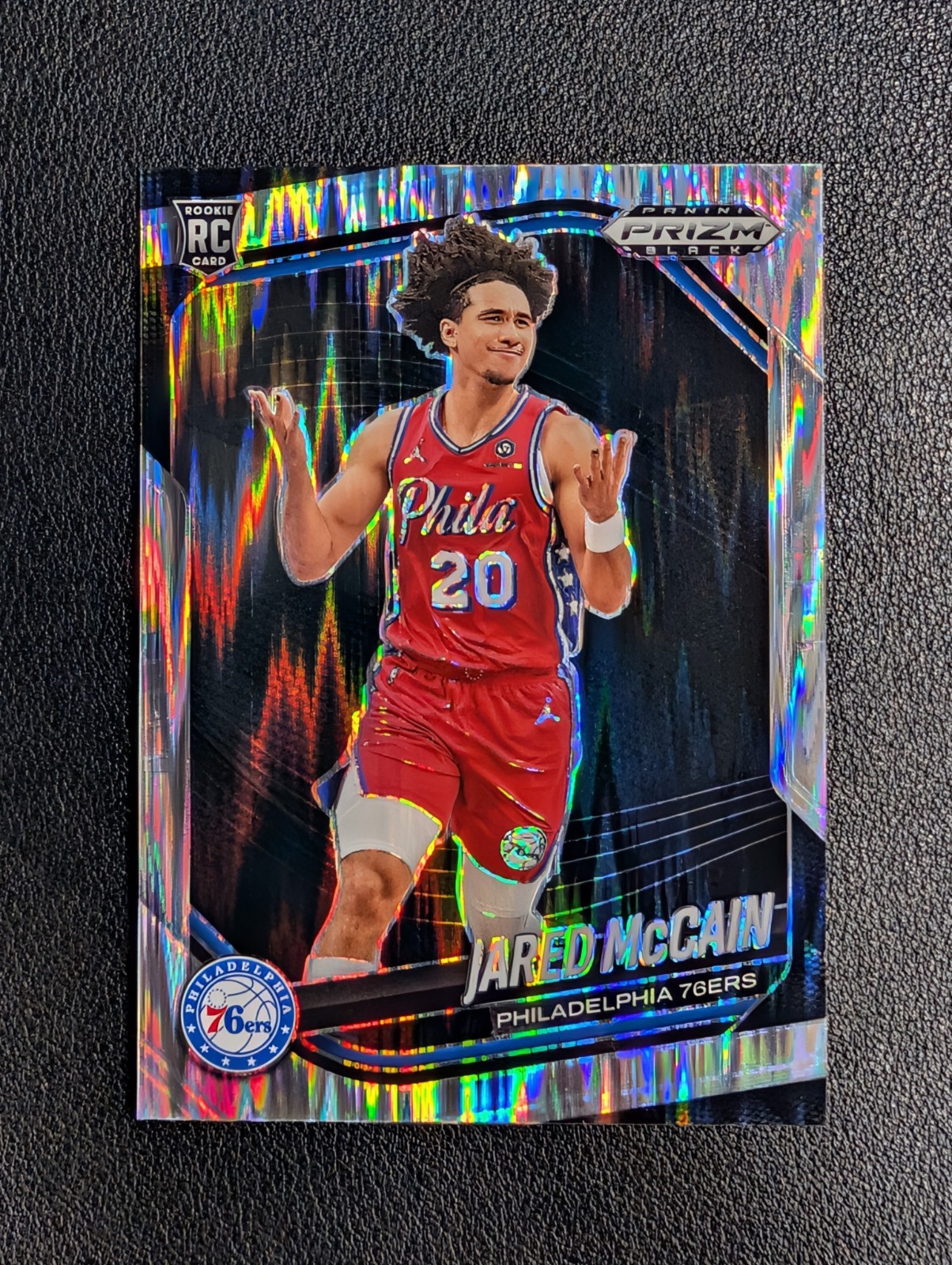 2024-25 Panini Prizm Black Jared McCain ROOKIE Skewed Prizm /249 SP #80