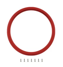 BILLET SPECIALTIES Half Wrap Ring 15.5in Red Leather 33005