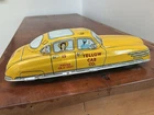 Vintage Marx Tin Litho Yellow Taxi Friction Drive 1940s (NICE!)
