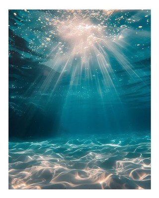 Wandkunst-Poster Serene Ocean Depths - Ruhige Unterwasserszene