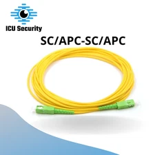 SC APC to SC APC Simplex 9/125 Single Mode Fiber Optic Optical Patch Cable