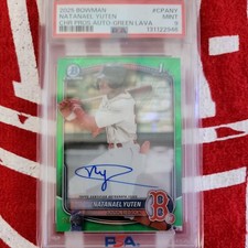 2025 Bowman Chrome - Prospect Autographs Natanael Yuten Green Lava Refractor /99