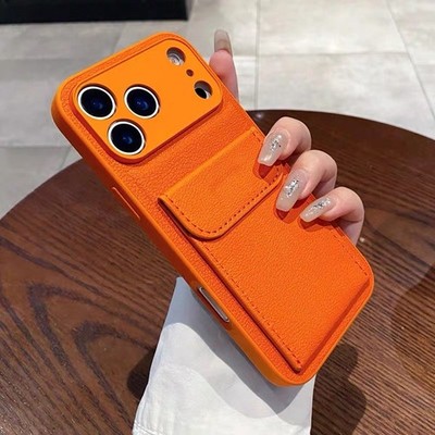 For Apple iPhone 17 Pro Max 16 15 14 13 12 Phone Case Card Holder Bracket Shell