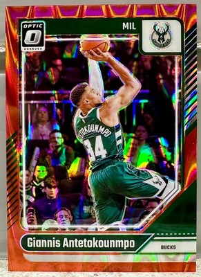 JERSEY NUMBER MATCH! 2024-25 Donruss Optic Giannis Antetokounmpo 34/149! BUCKS!