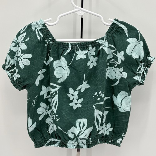 Carters Girl 2 Piece Green Floral Short Set 4T Vacation - Picture 4 of 8
