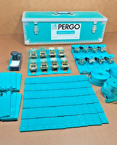 PERGO INSTALLATION CASE Professional Wood Flooring Kit Spanset Box and 8 clamps