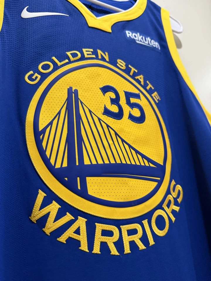 Mens Nike Golden State Warriors Authentic Jersey Kevin Durant #35 Icon Edition L - Image 2 of 4