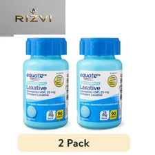 (2 Pack) Equate Max Strength Sennosides 25mg Laxative Tablets, 90 Ct Constipatio